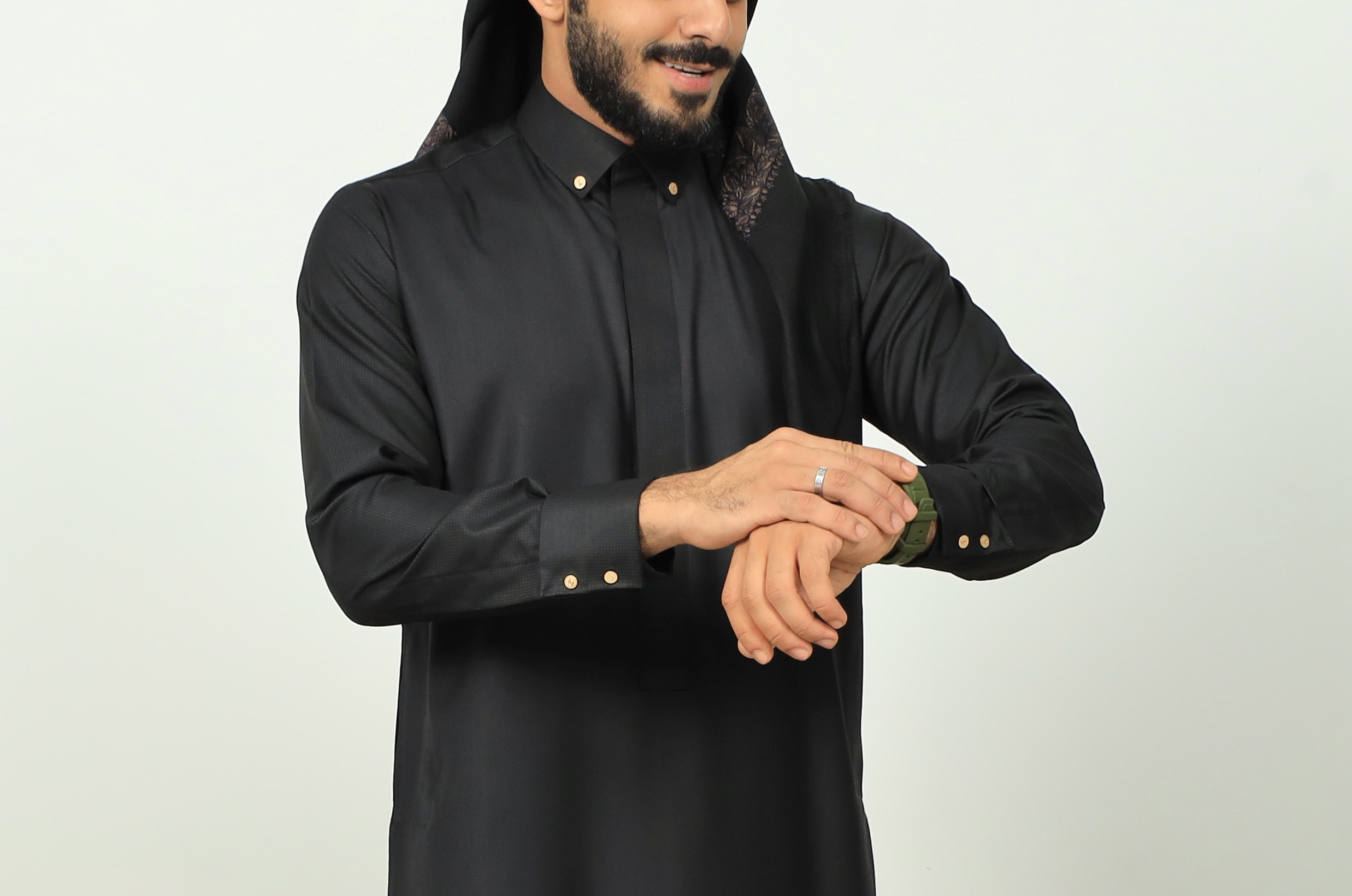 a man in a black robe